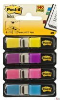 Zakładki indeksujące POST-IT 12x43mm neonowe 683-4AB 4x35szt 3M