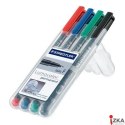 Foliopis Lumocolor, F, wodoodporny, zestaw 4 kol. (2, 3, 5, 9) w etui box, Staedtler S 318 WP4