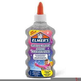 Elmers klej brokatowy, srebrny, zmywalny i przyjazny dzieciom, 177ml, 2077255 (X)