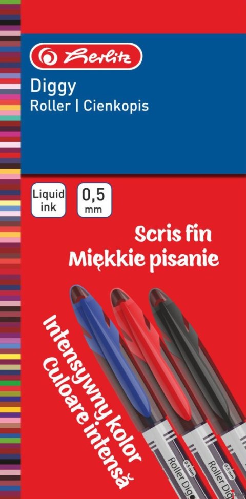 Cienkopis Diggy 0,5mm czarny 9476570 Herlitz