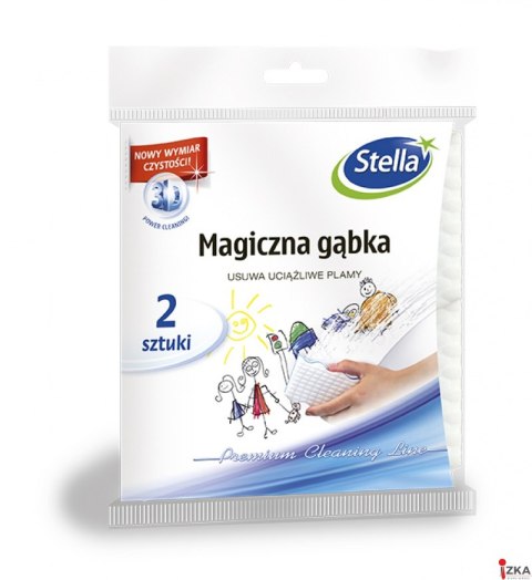 Magiczna gąbka STELLA do usuwania plam biało-niebieska 2szt.