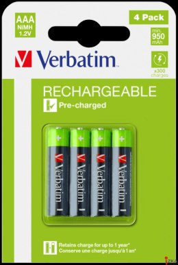 Akumulatory VERBATIM HR3 AAA 950 mAh BLISTER 4szt. 49514