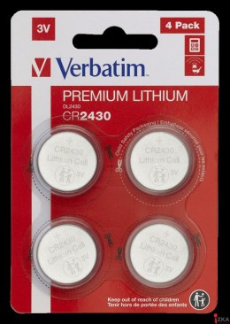 Baterie VERBATIM LITHIUM CR2430 3V BLISTER 4szt. 49534