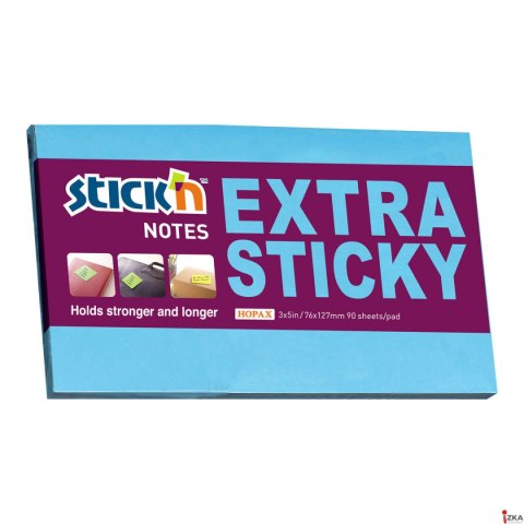 Notes sam.EXTRA STICKY 76X127 niebieski neon 90 kartek STICK_N 21677