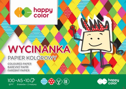 Blok Wycinanka, A5 10 ark, 100 g, Happy Color HA 3710 1520-A10