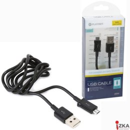 Kabel USB TYPE USB TO MICRO USB czarny 1metr 2A PLATINET PUC1MBB