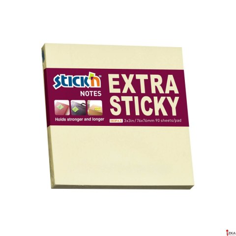 Notes samoprzylepne EXTRA STICKY 76x76 Żółty pastel 90 kartek STICK_N 21660