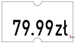 Etykiety cenowe w rolce do metkownicy jednorzędowej 21x12 mm, białe opakowanie 6 rolek M30014356