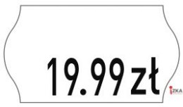 Etykiety cenowe w rolce do metkownicy jednorzędowej 22x12 mm, białe opakowanie 6 rolek M30014352