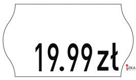 Etykiety cenowe w rolce do metkownicy jednorzędowej 22x12 mm, białe opakowanie 6 rolek M30014353