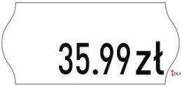 Etykiety cenowe w rolce do metkownicy  jednorzędowej, 26x12 mm, białe opakowanie 6 rolek M30014350