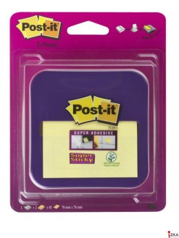 Podajnik do karteczek samoprzylepnych POST-IT_ Z-Notes (VD-330), fioletowy, w zestawie 2 bloczki Super Sticky Z-Notes