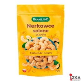 Orzechy nerkowca solone 70g BAKALLAND