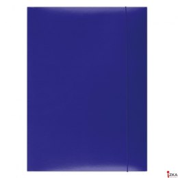 Teczka z gumką OFFICE PRODUCTS, karton/lakier, A4, 350gsm, 3-skrz., niebieska 21191141-01
