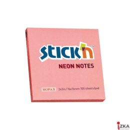 Bloczek STICKN 76x76mm różowy neonowy 100k 21166 STICKN