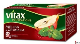 Herbata VITAX INSPIRATIONS Melisa&Gruszka (20 saszetek) 40g zawieszka