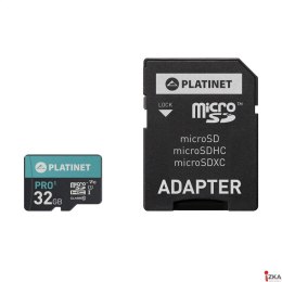 Karta pamięci Micro SDhc + adapter 32GB class10 UIII A1 90MB/s Platinet PMMSD32UI