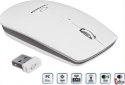 Mysz bezprzewodowa 2.4GHZ optyczna USB SATURN biała EM120W ESPERANZA