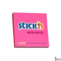 Bloczek STICK N 76x76mm ciemnoróżowy neonowy 100k 21165 STICK N