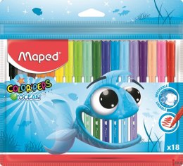 Flamastry COLORPEPS OCEAN 18 kolorów ETUI 845721 MAPED