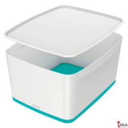 Pojemnik MyBox duży z pokrywką, biało-turkusowy 52161051 LEITZ