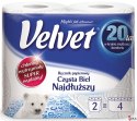 Ręcznik Velvet Extra Long Biały 2 rolki 100% celuloza