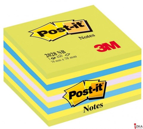 Bloczek 3M POST-IT 2028-NB 76x76mm niebiesko-zielony 400k FT510093253