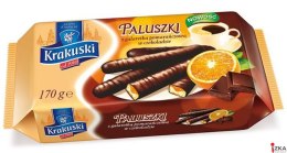 Ciastka BAHLSEN KRAKUSKI paluszki z galaretką pomarańcza w czekoladzie 144g