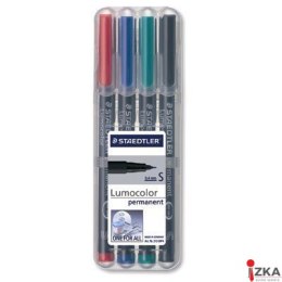 Foliopis Lumocolor, B, wodoodporny, zestaw 4 kol. (2, 3, 5, 9) w etui box, Staedtler S 314 WP4