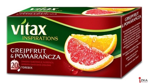 Herbata VITAX INSPIRATIONS GREJPFUT&POMARAŃCZA 20t*2g zawieszka