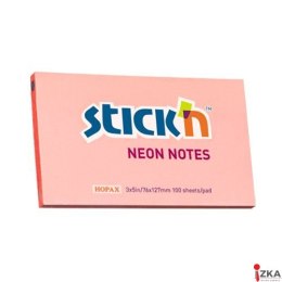 Bloczek STICKN 127x76mm różowy neonowy 100k 21170 STICKN