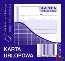 507-6 Karta urlopowa MICHALCZYK&PROKOP 2/3 A6 40 kartek