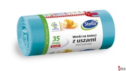 Worki na śmieci z uszami wytrzymałe 35L 30szt. niebieskiE (HD-LD) STELLA