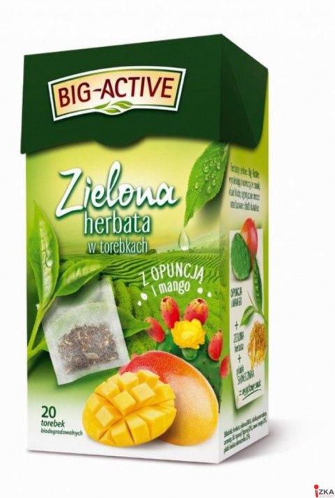 Herbata BIG-ACTIVE OPUNCJA-MANGO zielona 20 kopert/34g