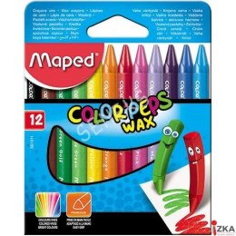 Kredki COLORPEPS świecowe 12 kolorów 861011 MAPED