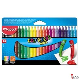 Kredki COLORPEPS świecowe 24 kolorów 861013 MAPED