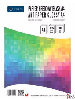 Papier kredowy A4 100ark błysk 115g INTERDRUK