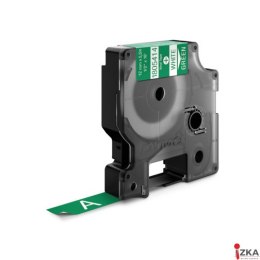 Taśma winylowa RHINO 12 mm biała na zielonym 1805414 DYMO
