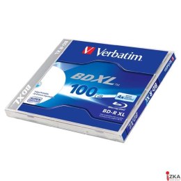 Płyta BD-R XL VERBATIM Blu-ray 100GB nadruk Jewel Case speed 4x 43789