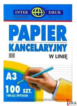 Papier kancelaryjny A3 linia (100) INTERDRUK