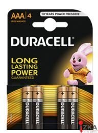 Bateria alkaliczna DURACELL BASIC LR03/AAA K4 (4szt) 4520104