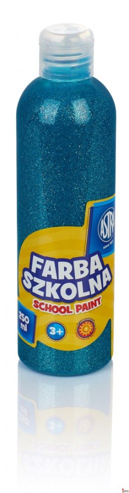 Farba szkolna Astra 250 ml - brokatowa turkusowa, 301217040