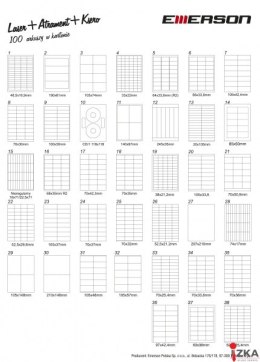 Etykiety A4 100x30mm (100) białe 009 eta4100x030w EMERSON