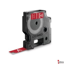 Taśma DYMO D1 Durable - 12 mm x 3 M - biały/czerwony 1978366 do drukarek etykiet SALE