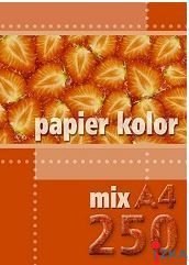 Papier xero A4 80g mix kolorów (250 arkuszy) KRESKA