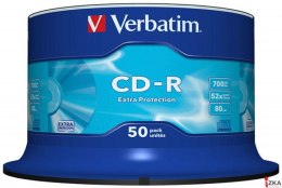 Płyta CD-R VERBATIM CAKE (50) Extra Protection 700MB x52 43351