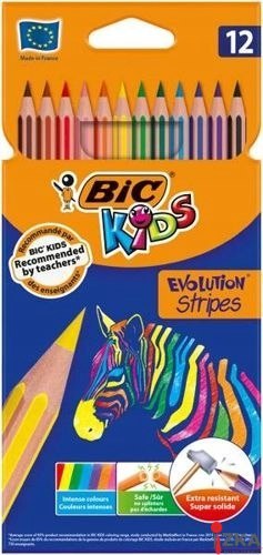 Kredki EVOLUTION STRIPES (12) 9505222 BIC