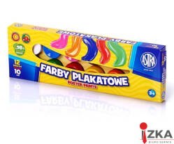 Farby plakatowe Astra 12 kolorów - 10 ml, 83115902