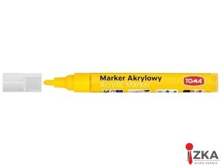 Marker akrylowy, fibrowa końcówka okrągła 2-5mm, żółty TO-402 Toma