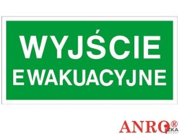 Tabliczka Wyjście Ewakuacyjne 200x400 Z-2e PT ANRO